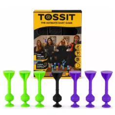 Tossit Starter Pack лилаво-зелено силиконово дартс с прилепващи дискове