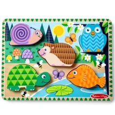 Touch & Feel Горски животни дървен тактилен пъзел - Melissa & Doug