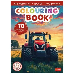 Тракторна оцветяваща книга с стикери - Trefl изображение 1
