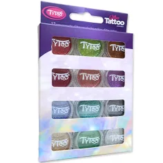 TyToo: Избор на много цветове комплект с блестящ прах 12x2,5ml