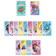 UNO Junior: Gabi къща за играчки картова игра - Mattel изображение 3