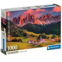 Вълшебни доломити 1000 части HQC пъзел с постер - Clementoni