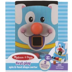 Върти и храни дървена игра с форми - Melissa & Doug