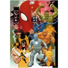 Висококачествена колекция: Marvel супергерои от 80-те години 1000 части премиум HQC пъзел 69x50 см - Clementoni изображение 2