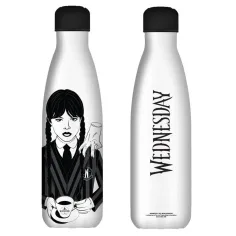 Wednesday: Неръждаема вакуумна бутилка 500ml в бял цвят изображение 2