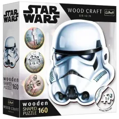 Wood Craft: Star Wars - Шлем на штурмовик 160 части премиум дървен пъзел - Trefl
