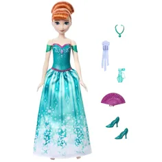 Замръзналото кралство: Магическа изненада кукла Анна с ветрило - Mattel изображение 2