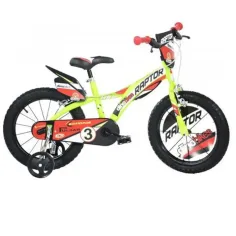 Зелен велосипед Raptor за деца размер 14 - велосипед Dino Bikes