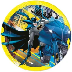 Жълто-черна чиния за еднократна употреба Batman 8бр. комплект