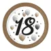 "18" години с надпис хартиена чиния 8бр. комплект 23см