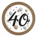 "40" години надписана хартиена чиния комплект от 8 броя 23 см