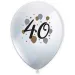 "40" години шарен латексов балон комплект от 6 броя