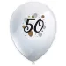 "50" години модел латексов балон 6бр комплект