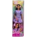 Барби: Fashionista Приятелки стилна модна кукла с слушалки в лилава рокля – Mattel изображение 1