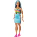 Барби: Кукла Fashionista в цветна райе рокля - Mattel изображение 3