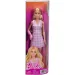 Барби: Модерни приятелки стилна модна кукла в гипс в розова каре рокля – Mattel изображение 1