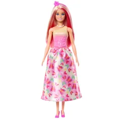 Barbie Dreamtopia: Принцеса кукла в розова рокля с пеперуди - Mattel изображение 2