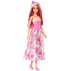 Barbie Dreamtopia: Принцеса кукла в розова рокля с пеперуди - Mattel изображение 3