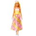 Barbie Dreamtopia: Принцеса кукла в жълто-розова рокля с пеперуди - Mattel изображение 2
