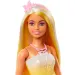 Barbie Dreamtopia: Принцеса кукла в жълто-розова рокля с пеперуди - Mattel изображение 3