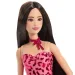 Barbie: Fashionista Приятелки с кафяви коси стилна модна кукла в леопардов модел – Mattel изображение 3