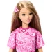 Barbie: Fashionista Приятелки стилна модна кукла в розова рокля с банданен мотив - Mattel изображение 3
