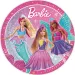 Barbie комплект от 8 хартиени чинии с диаметър 23 см