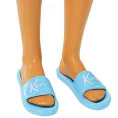 Barbie The Movie: Ken Плажна кукла с плажни аксесоари - Mattel изображение 3