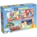 Bluey и приятелите 2 в 1 4x48бр. макси подово пъзел и оцветяване 35x25см - Lisciani изображение 1