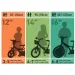 BMX 12” детски велосипед с помощни колела в зелено-черен цвят – Dino Bikes велосипед изображение 4
