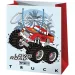 Cardex: Монстер Трак червено-бяло средно голямо подаръчно пликче 17,8x10x23cm