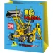 Чанта за подаръци с мотив на Big Wheel строителна машина голям размер 26x13x33cm