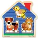 Дървен пъзел с домашни любимци и дръжка - Melissa & Doug изображение 1