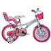 Детски велосипед Barbie в розово-бяло, размер 16 - велосипед Dino Bikes изображение 1