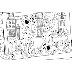 Disney 101 кученца 2 в 1 24 части пъзел и оцветяване 50x35 см - Lisciani изображение 3