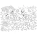 Disney Доналд Дък семейство 2 в 1 макси 35 части пъзел и оцветяване 70x50см - Lisciani изображение 2