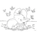 Disney Dumbo 2 в 1 35 части макси пъзел и оцветяване 70x50см - Lisciani изображение 2