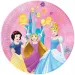 Disney Принцеси розова хартиена чиния 8бр. комплект 23см