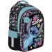 Disney Stitch с мотив, ученическа раница с 4 отделения със син помпон BPL58 40x29x19 см изображение 1