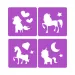 Dream Horse: Комплект за асфалтова креда с шаблони на еднорози изображение 2