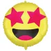 Emoji фолиен балон – Усмихнато лице с звездни очи 46cm