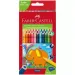 Faber-Castell: Jumbo 24бр. триъгълни цветни моливи с острилка