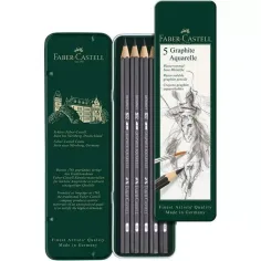 Faber-Castell: Комплект акварелни графитни моливи в метална кутия 5бр. изображение 2