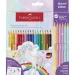 Faber-Castell: Комплект от 24 цвята GRIP цветни моливи с 6 пастелни цвята