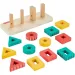 Fisher-Price: Дървена форма за подреждане развиваща игра - Mattel изображение 3