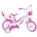 Flappy 12” детски велосипед с кошница и седалка за кукла в розово-бяло - Dino Bikes велосипед изображение 1