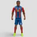 Футболист екшън фигура, 20 см - FC Barcelona, Rashford с номер 14 изображение 1
