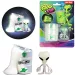 Glow'N Fun Slime Alien: Флуоресциращ слуз с извънземна фигурка в маслен буркан изображение 2