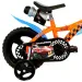 Hot Wheels 12” детски велосипед с държач за бутилка и странични колела в оранжево-черен цвят – Dino Bikes велосипед изображение 2
