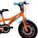 Hot Wheels 14” детски велосипед с държач за бутилка и странични колела в оранжево-черен цвят – Dino Bikes велосипед изображение 3